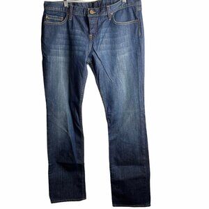 Luukaa Five Fellas Button Fly Jeans Mid Rise Women’s 10 Distressed Straight Leg